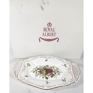 Royal Albert Old Country Roses Small Grandeur Tray 2 Handle NIB